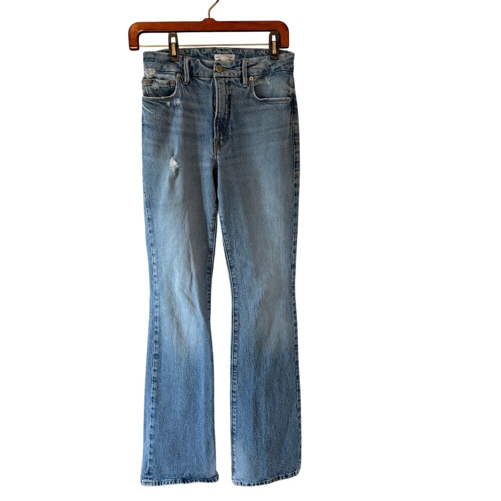 Women's Good American Light wash Bootcut Blue Denim Jeans Size 2/26